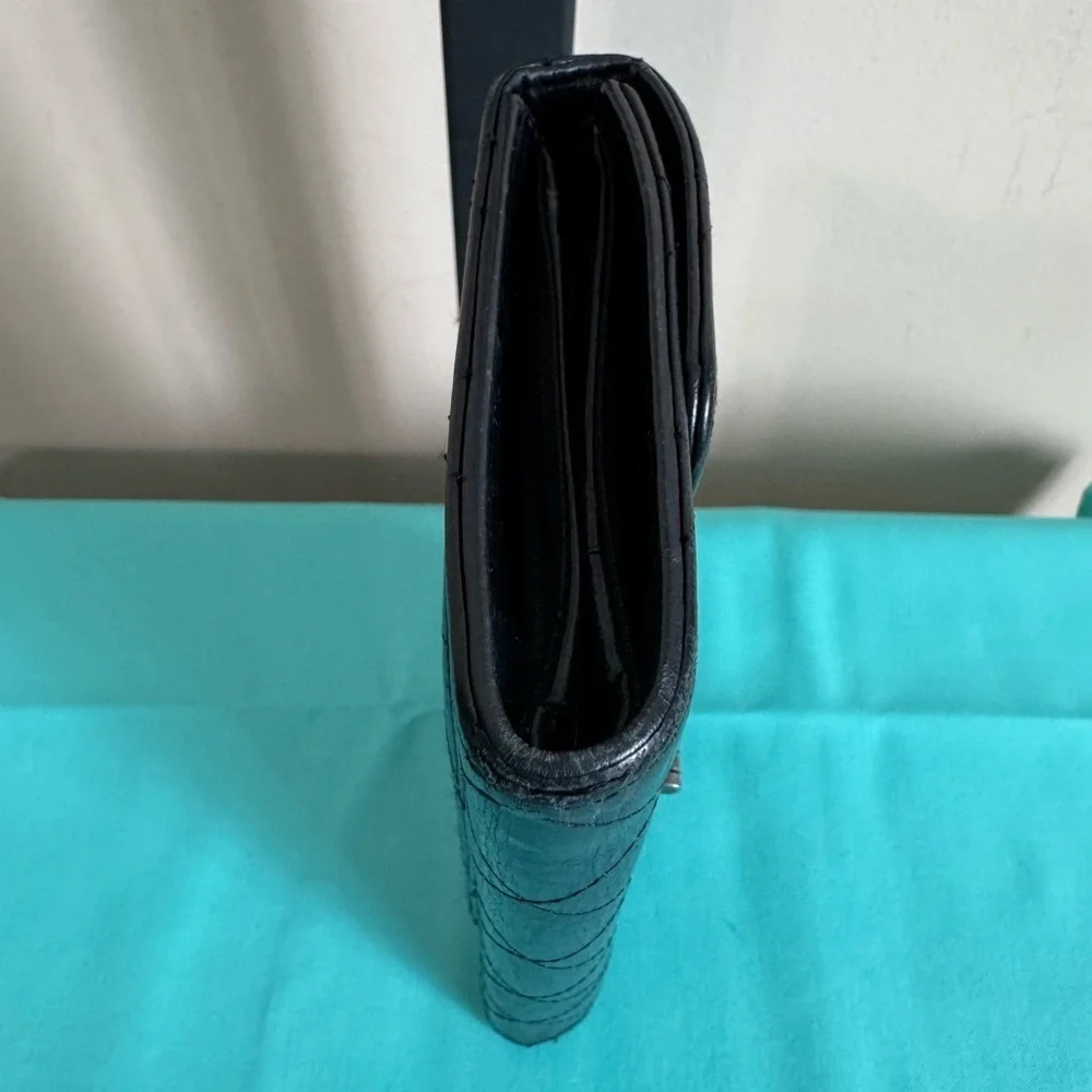 Chanel Black Quilted Leather Wallet
